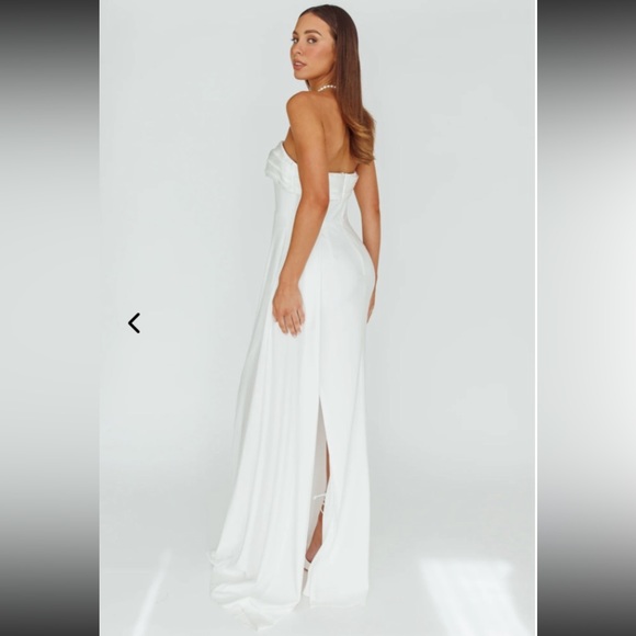 THE ONE STRAPLESS MAXI DRESS WHITE - Picture 4 of 9